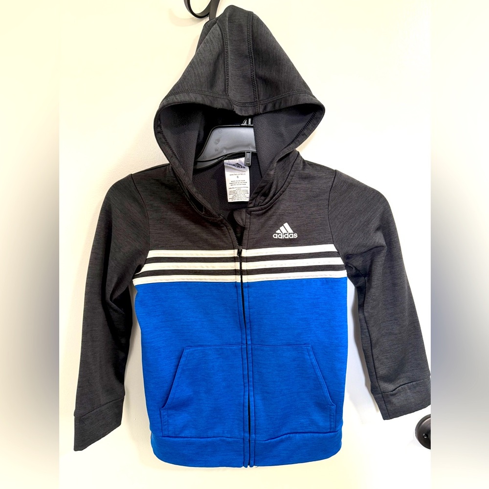 Adidas Kids Zip Up Hoodie size 6